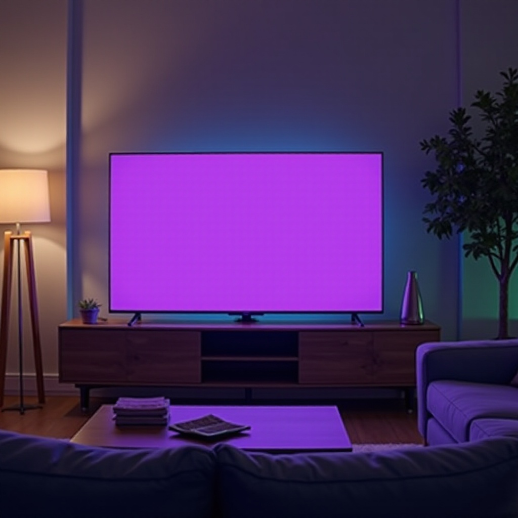 samsung tv purple screen